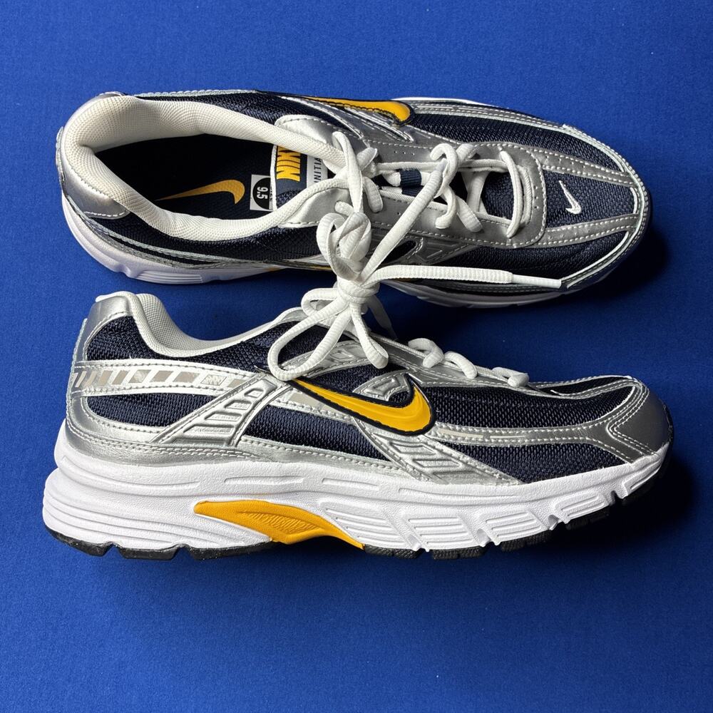 Nike Initiator Obsidian Silver Gold Running Sneakers Men's Size 9.5